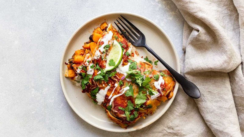 Flavorful Vegetarian Enchilada Casserole