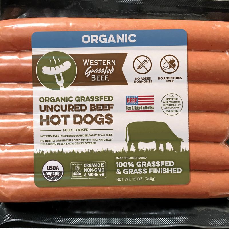 Organic Valley Uncured Grass-Fed Beef Hot Dogs