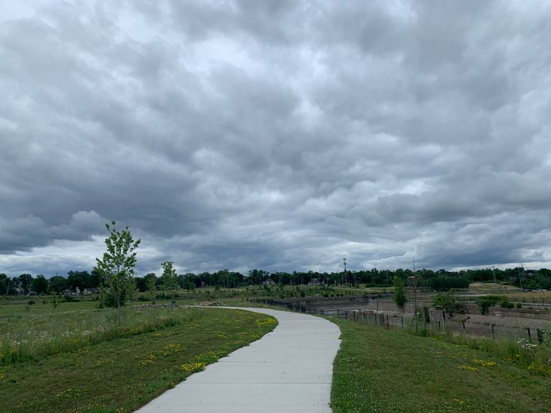 Chevy Commons “Chevy in the Hole” former plant grounds — along the Flint River, Flint