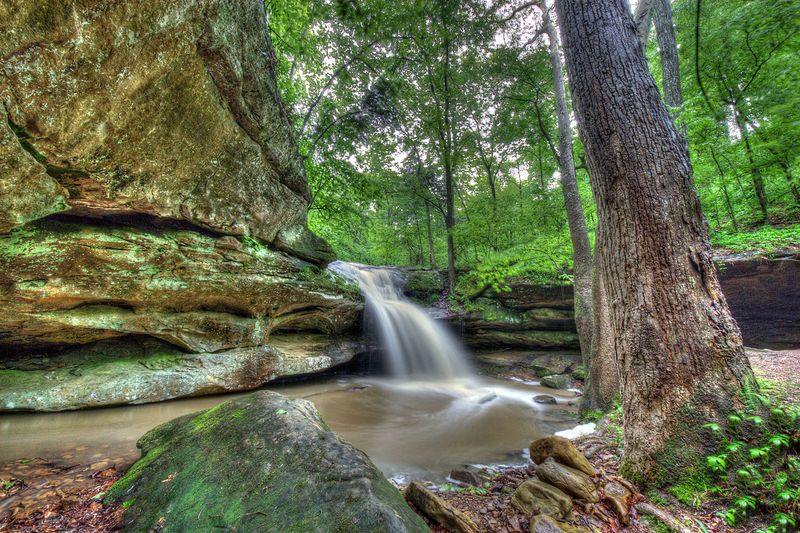 Hiking Trails That Wind Through Sandstone Cliffs And Waterfalls