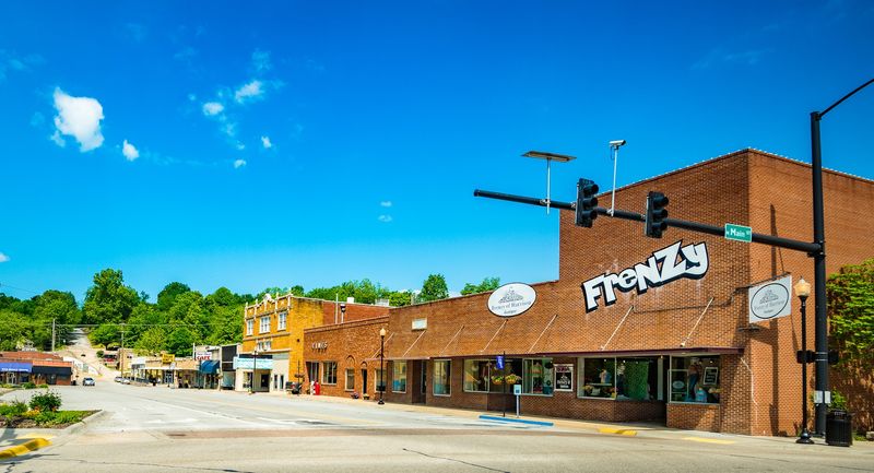 Historic Storefronts Line The Old District. Historic Storefronts Line The Old District.