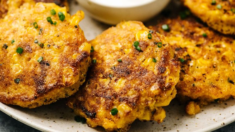 Freezable Corn & Bacon Fritters