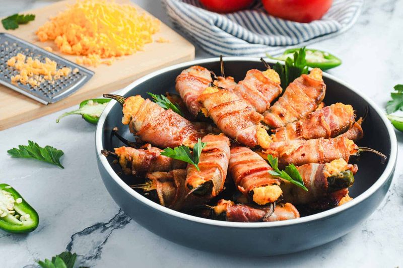 Bacon-Wrapped Jalapeño Poppers