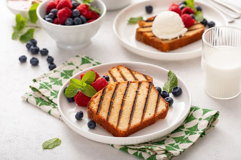 Grilled Pound Cake with Berry Compote