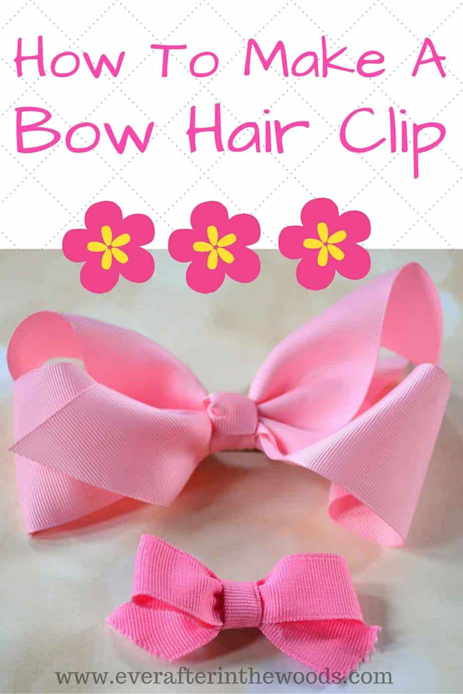 How to Make A Bow Hair Clip - Ever After in the Woods