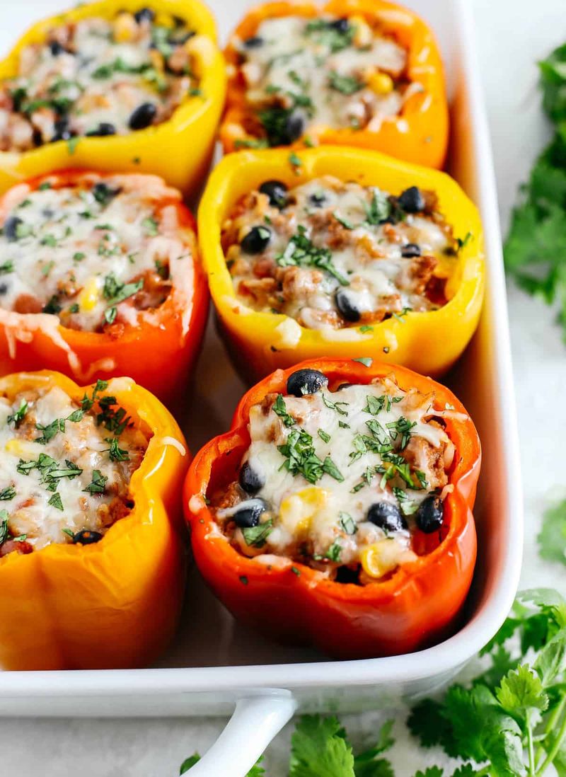 Stuffed Bell Pepper Boats