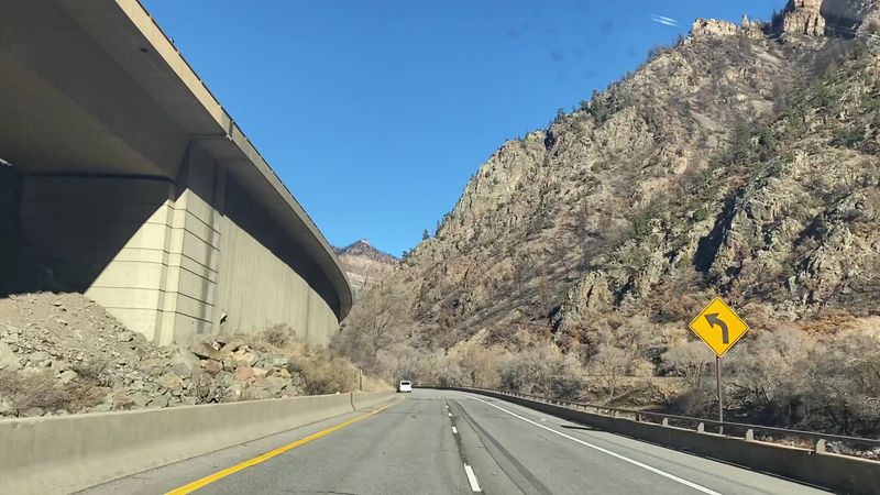 I-70 through Glenwood Canyon, Glenwood Springs Area