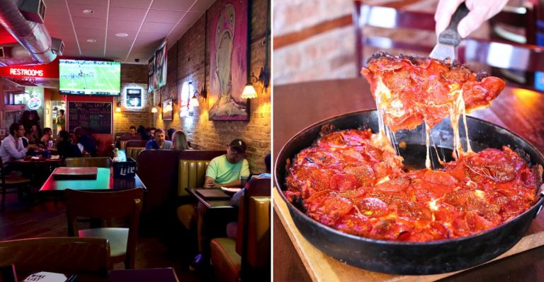 Illinois’ Deep Dish Pizza At This Chicago-Style Spot Is Unforgettable And Will Keep You Coming Back