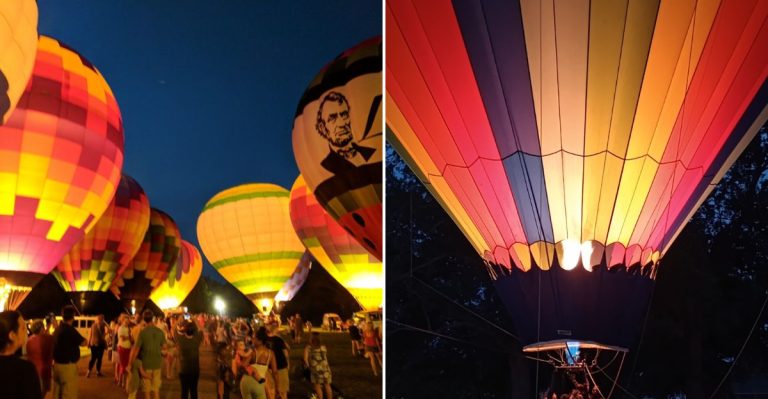 Illinois Has A Summer Hot Air Balloon Festival That Lights Up The Night Sky