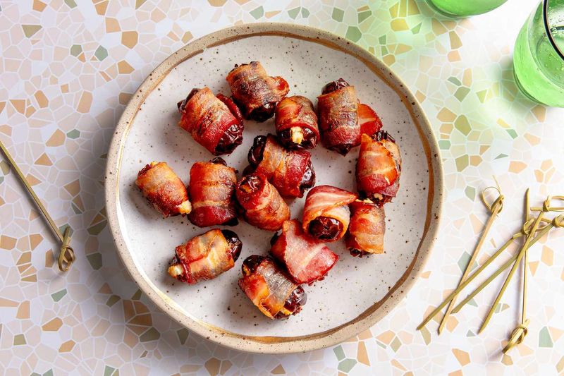 Bacon-Wrapped Dates With Goat Cheese