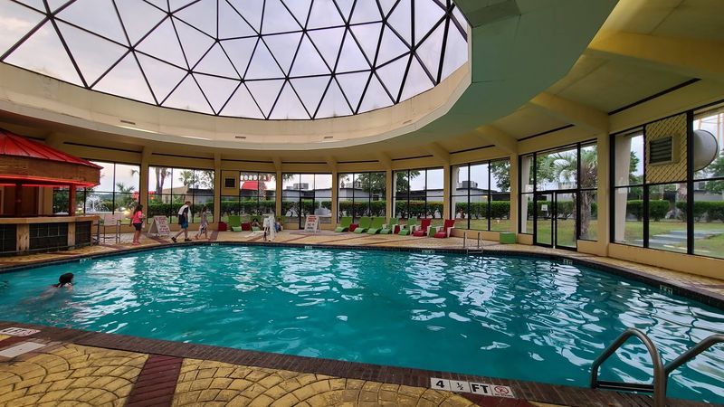 Indoor Pool Offers Year-Round Swimming Under a Geodesic Dome