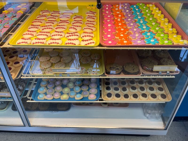 Inside, The Bakery Cases Run The Room