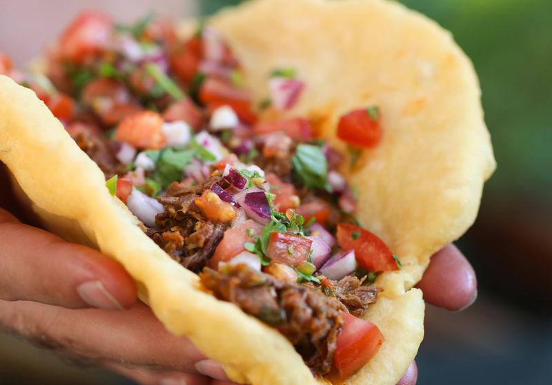 Fry Bread Tacos with Citrus-Cactus Salsa