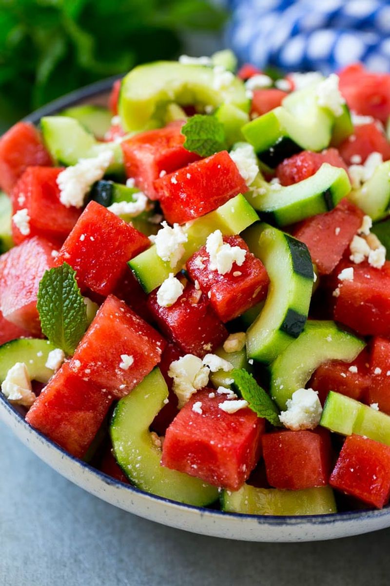 Refreshing Cucumber Watermelon Salad
