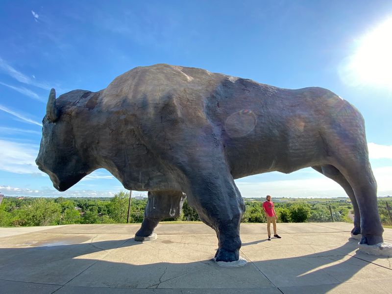 Jamestown's Mighty Buffalo Monument Jamestown's Mighty Buffalo Monument