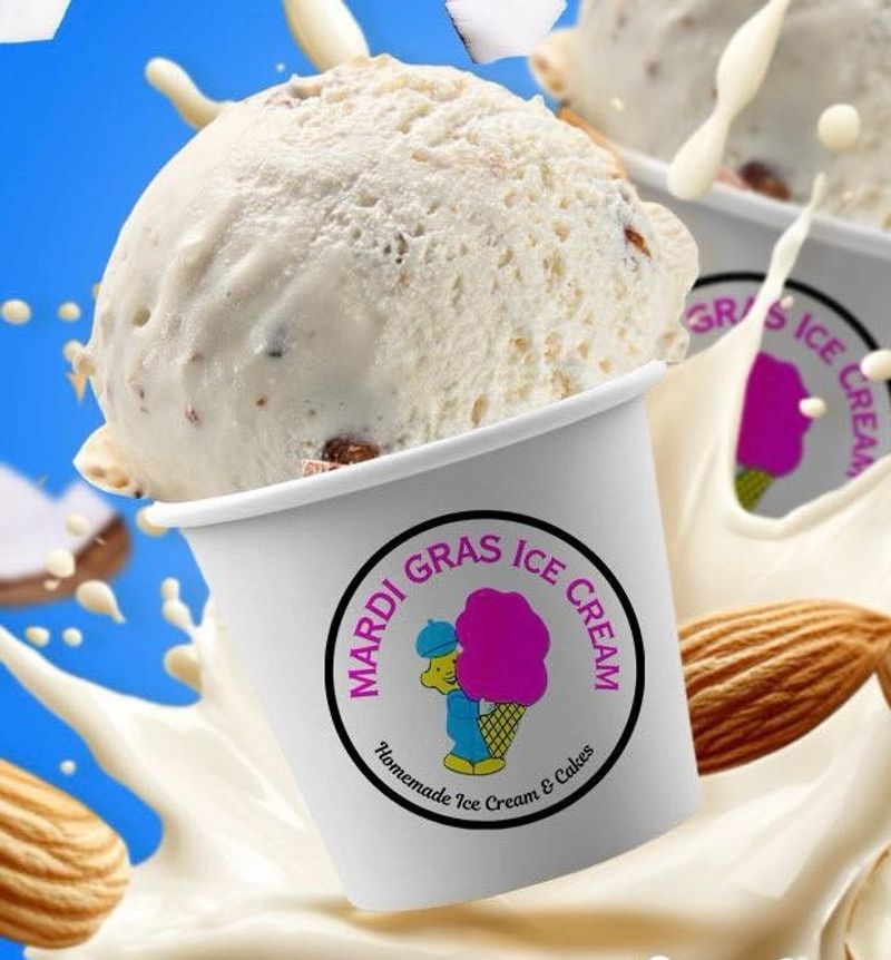 Mardi Gras Homemade Ice Cream and Cake, Columbus