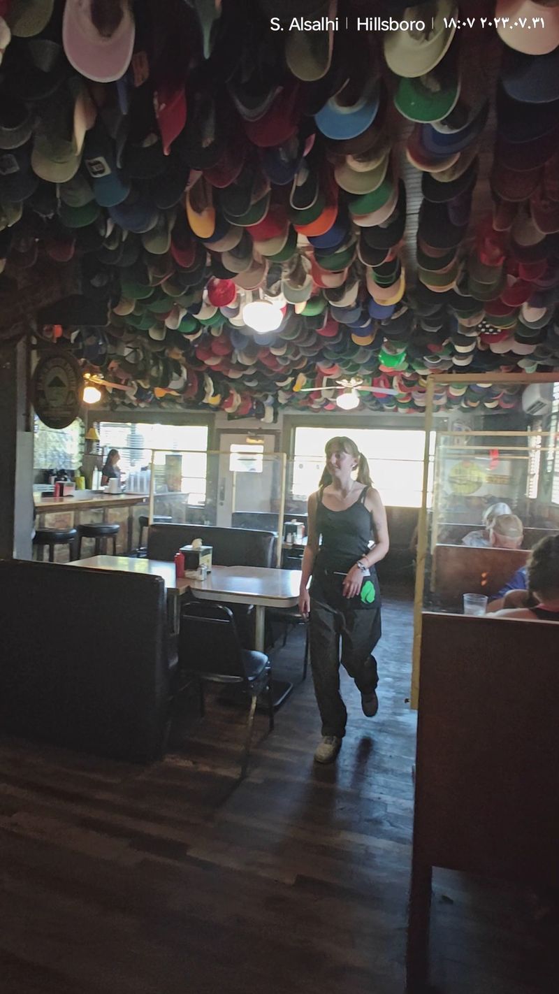 Baseball Cap Ceiling Creates Quirky Atmosphere