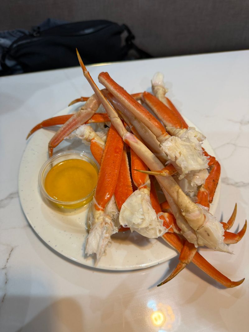 Snow Crab Legs Served Hot And Ready