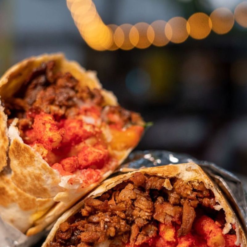 Hot Cheetos in Burritos