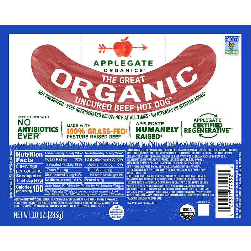 THE BEST: Applegate Naturals Beef Hot Dog