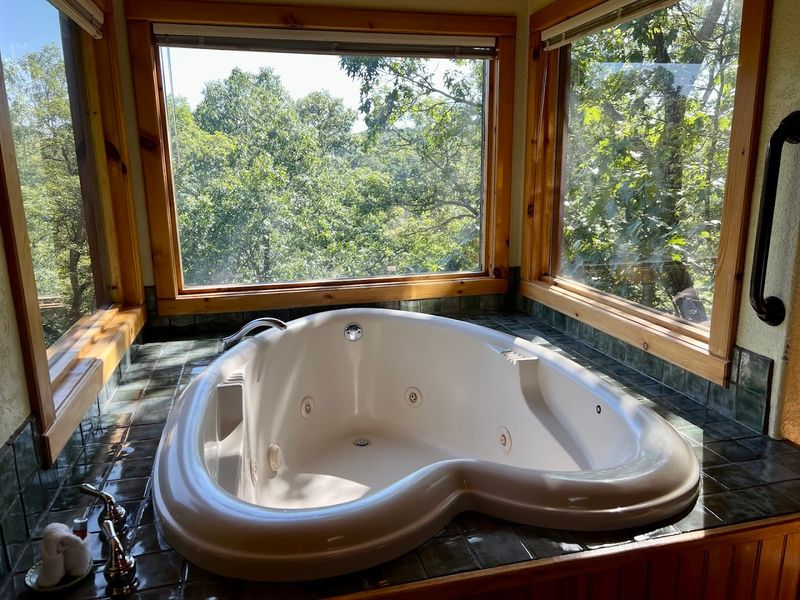 Whirlpool Tubs Positioned Beside Picture Windows