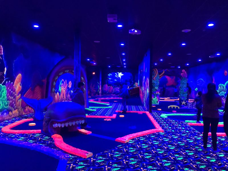 Mini Golf Under Blacklights