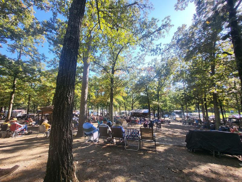 Lawn Chairs Fill The Grounds