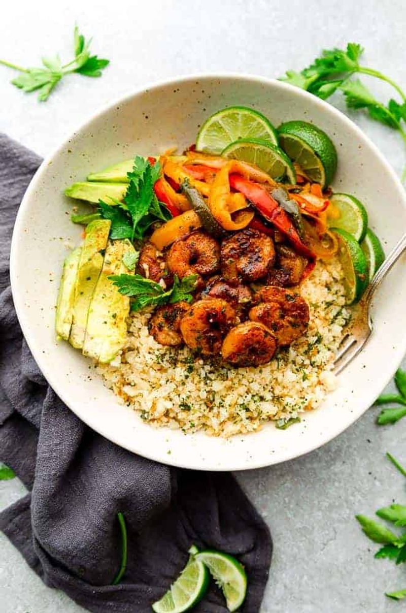Zesty Shrimp Fajita Bowls