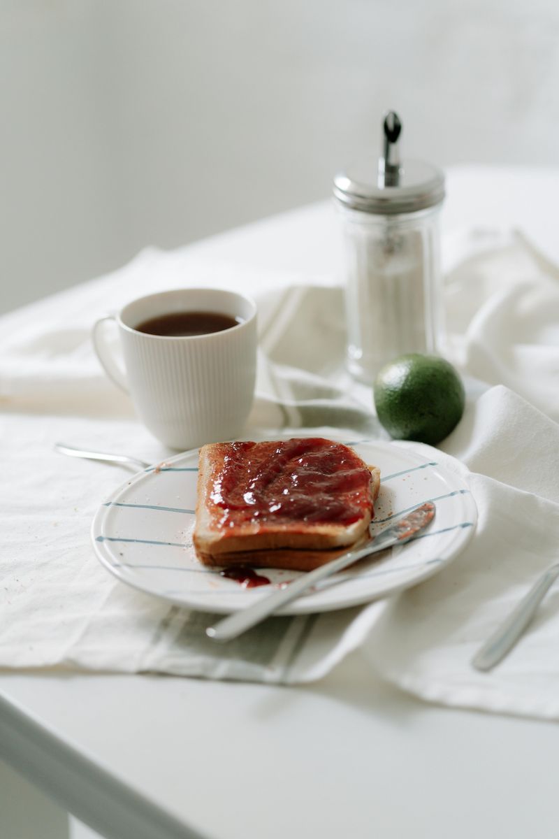 Rhubarb And Buffalo Berry Jam On Toast