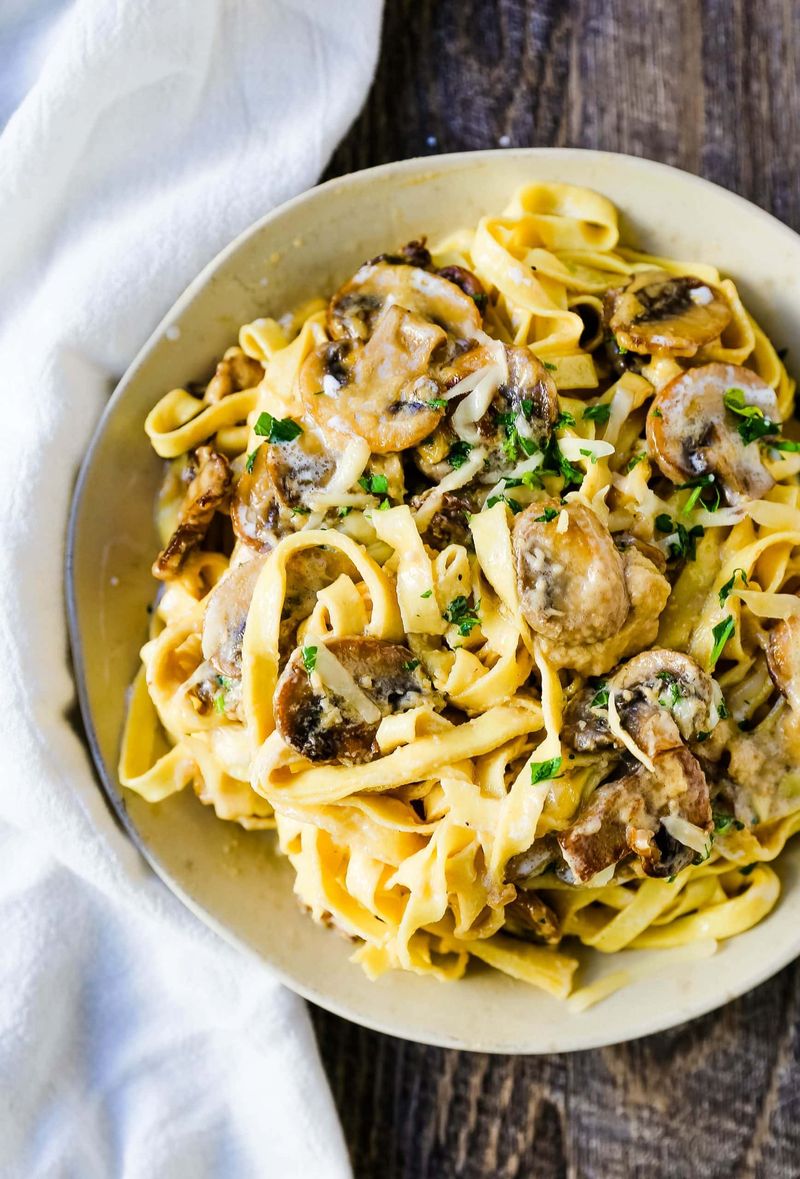 Creamy Mushroom Fettuccine