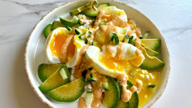 Cottage Cheese With Avocado and Eggs