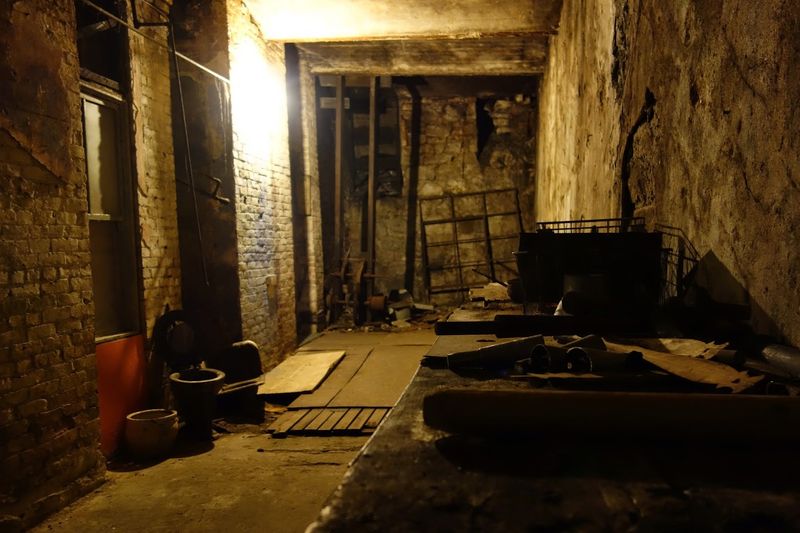 Life Underground: Businesses, Ladders, And Vault Lights Life Underground: Businesses, Ladders, And Vault Lights