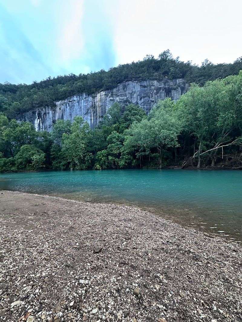Limestone Bluffs Above The Water