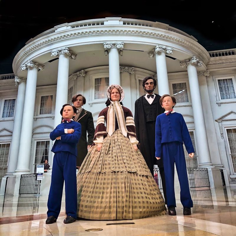 Life-Size Wax Figures Of Lincoln And His Family