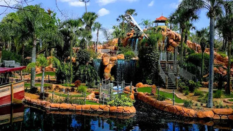 Adventure-Themed Course With Rainforest Scenery