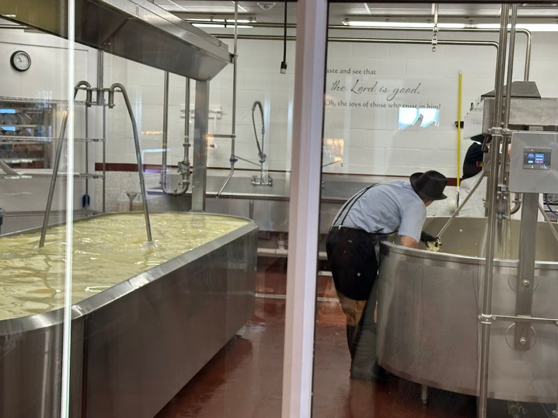 Cheese Made Right On-Site And Visible Through A Window