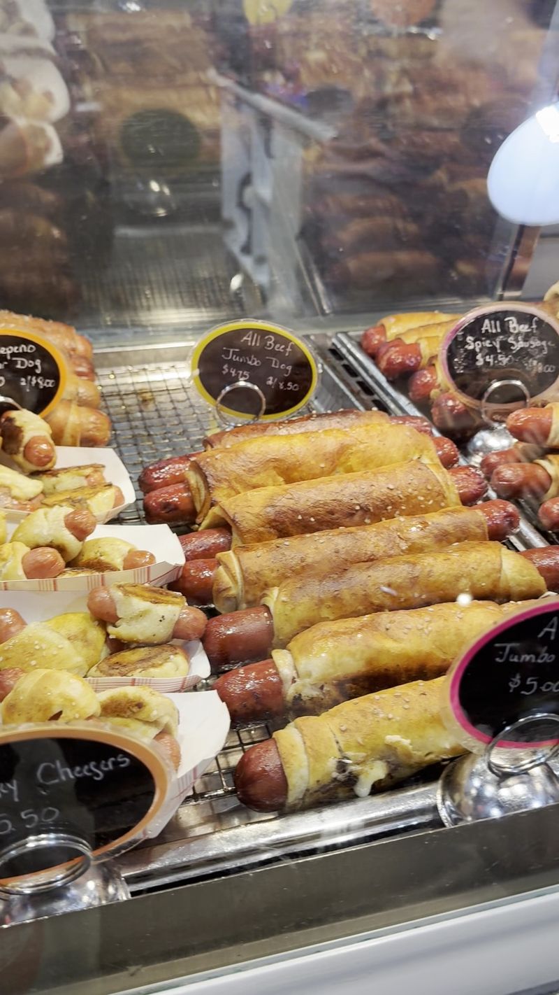 Pretzel Dogs Wrapped in Homemade Dough Are Customer Favorites