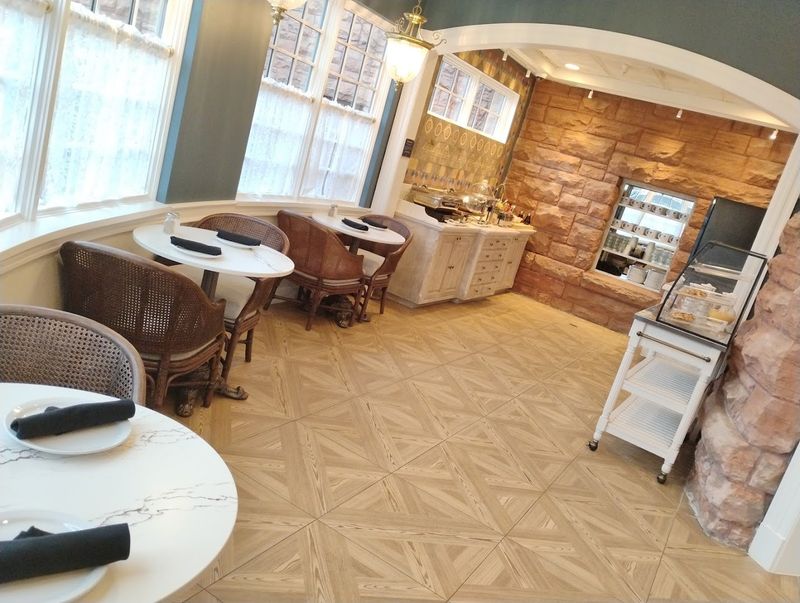 The 1888 bistro and Morning Coffee Setup