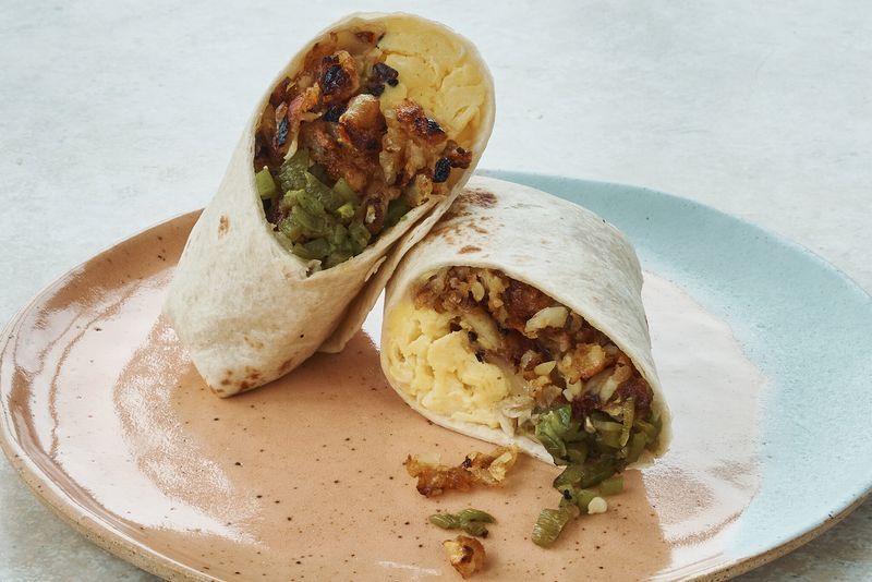 Bean-and-Egg Burrito – Tia Sophia's, Santa Fe