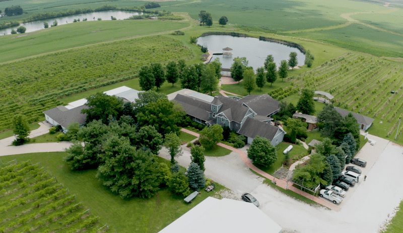 Mackinaw Valley Vineyard offers a scenic high-point setting