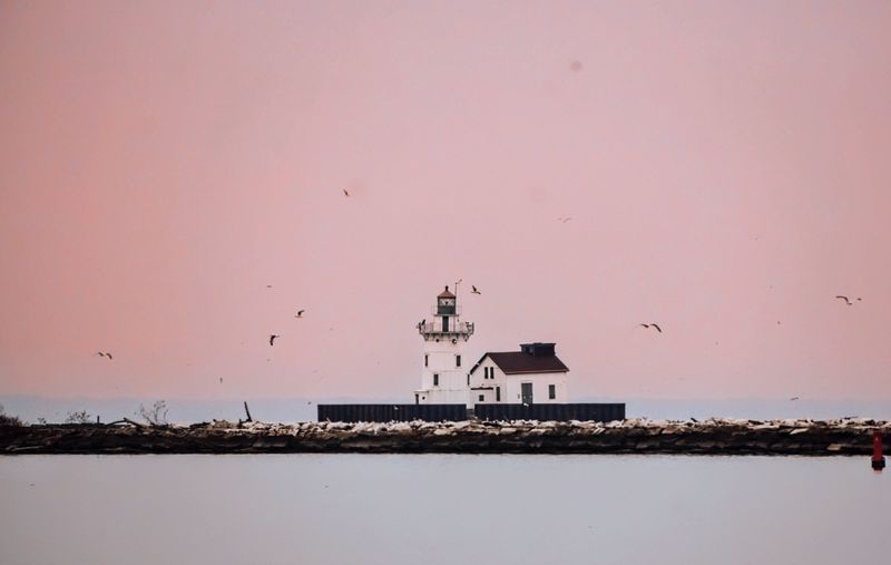 Cleveland Harbor West Pierhead Lighthouse Viewing Stop at Wendy Park, Cleveland, OH