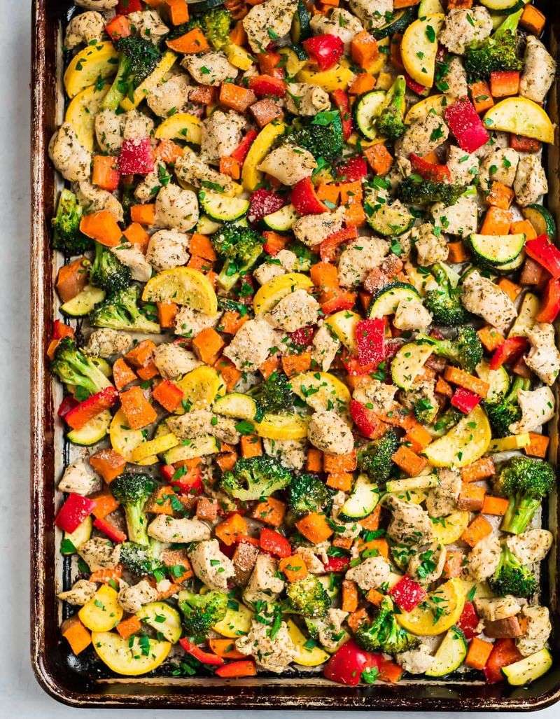 Sheet Pan Chicken & Rainbow Veggies