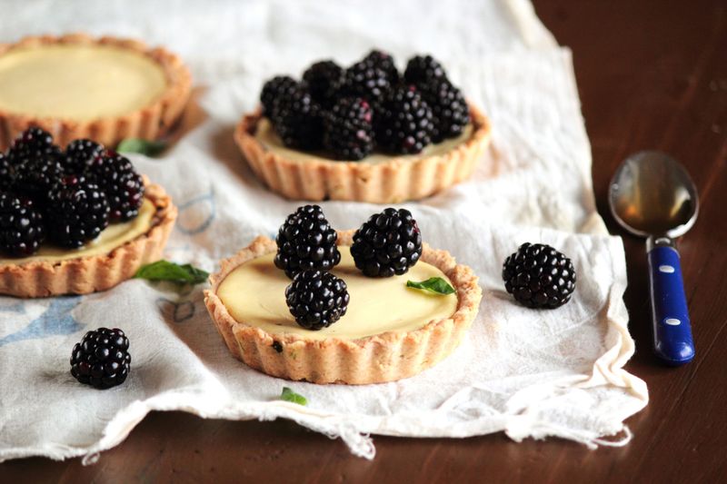 Blackberry Goat Cheese Tarts