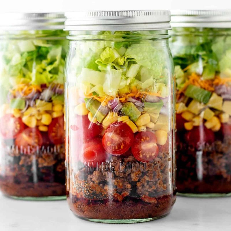 Mason Jar Taco Salad