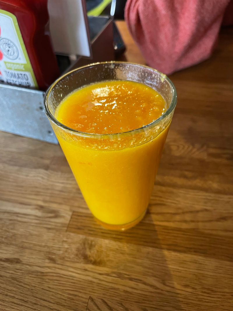 Fresh Squeezed Orange Juice and Hot Chai