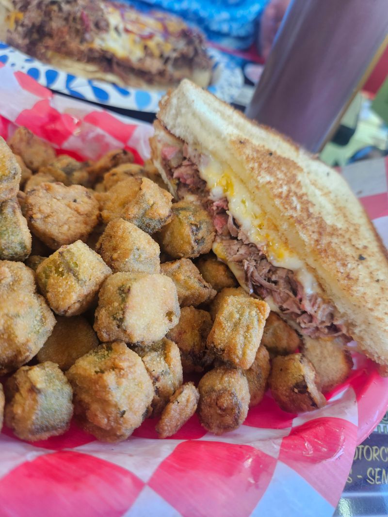 Signature Plates: Brisket Grilled Cheese, Ribs, And The Swamper Burger