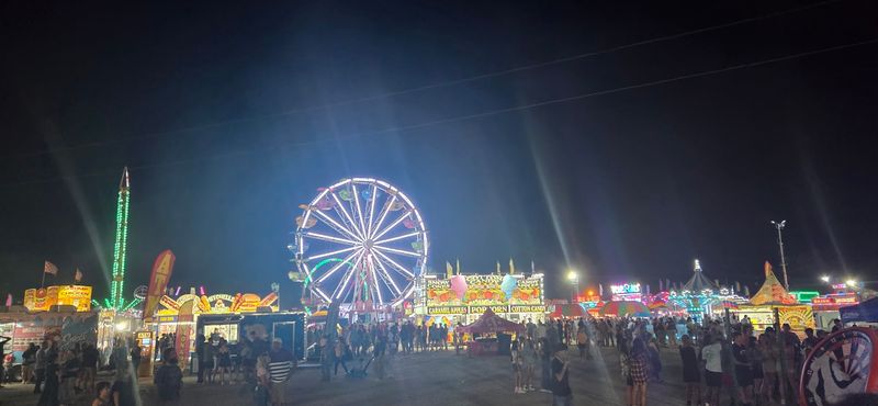 Midway Lights Beneath The Arkansas Sky