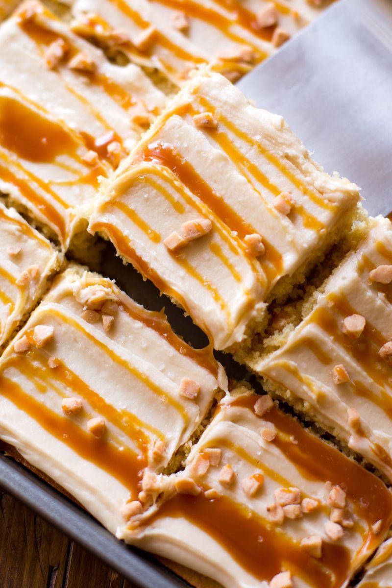Salted Caramel Sheet Cake