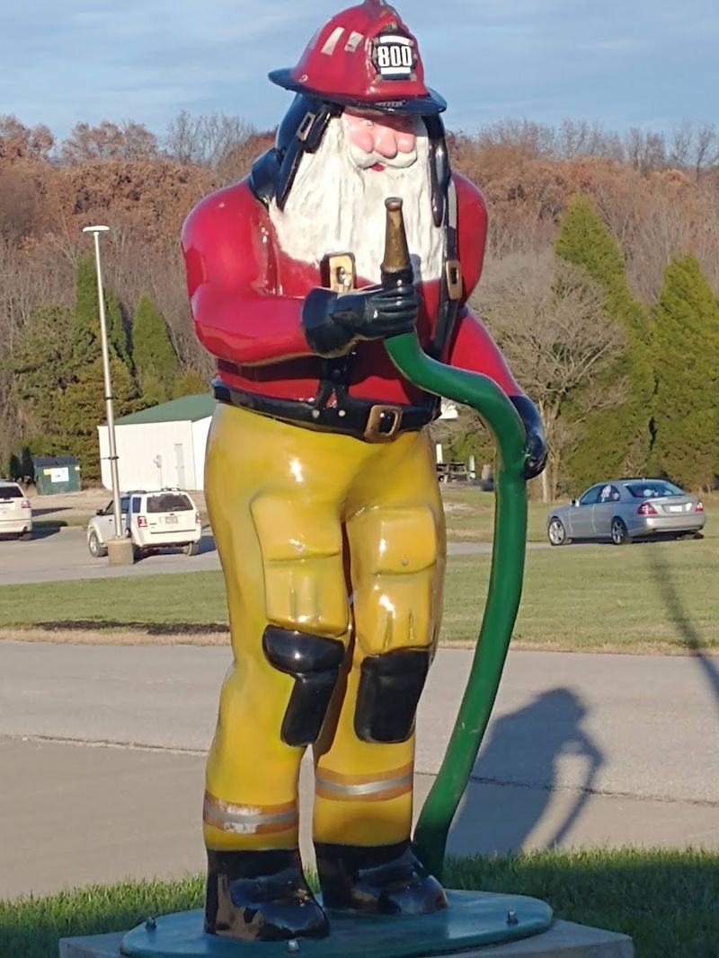 More Than 20 Santa Statues Scattered Around Town