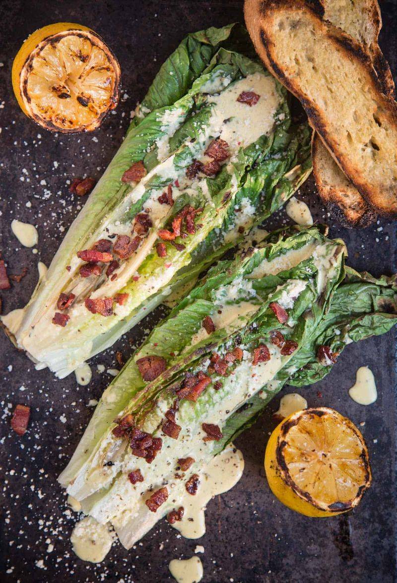 Grilled Romaine Caesar Salad